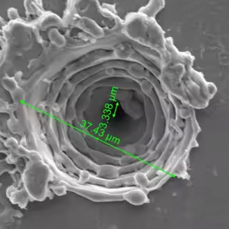 Microvias laser de precizie
